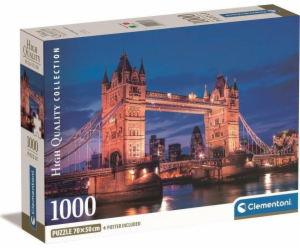 Clementoni CLE puzzle 1000 Kompaktní most v noci 39772