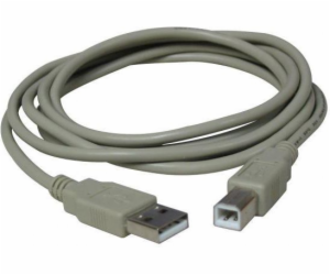 Kabel USB-A s logem USB – 5 m šedý (15853)