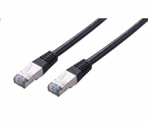 C-TECH kabel patchcord Cat5e, FTP, černý, 0,5m