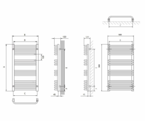 Elektrický sušák ručníků Terma Anno bílý 50x90