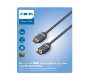 Kabel PHILIPS HDMI M, HDMI M, 5m, šedý SWV5650G/00