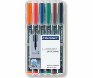 STAEDTLER fóliové pero Lumocolor S perm 6 kusů