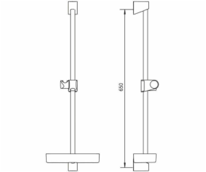 Sprchová tyč Oras Apollo 253150 650 mm