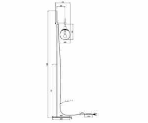 Stojací lampa Maytoni Erich MOD221-FL-01-G, 40 W, E14