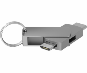 TerraTec USB-C - microUSB USB adaptér stříbrný (272989)