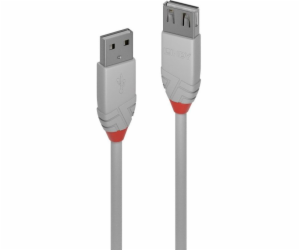 Lindy USB-A USB kabel – 1 m šedý (36712)