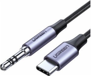 Uzelený USB-C kabel USB – mini Jack 3,5 mm 1 m šedý (UGR4...