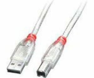 Lindy USB-A - USB-B USB kabel 0,5 m průhledný (41751)