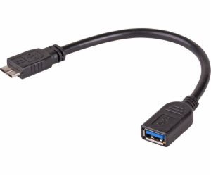 Akyga microUSB 3.0 USB adaptér – USB černý (AK-AD-30)