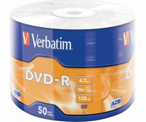 Verbatim DVD-R 4,7 GB 16x 50 kusů (43788)