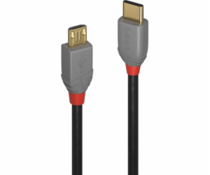 Lindy USB-C - microUSB kabel 0,5 m černý (36890)