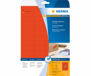 Herma Color etikety A4, matný červený papír, 960 ks (4367)