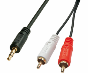 Lindy Jack 3,5mm - RCA (Cinch) kabel x2 3m černý (35682)