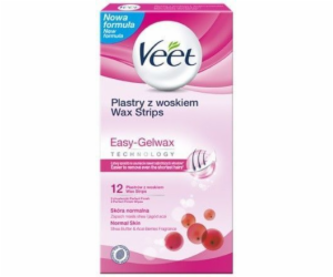 Veet Depilační proužky s voskem pro normální pokožku 12 ks