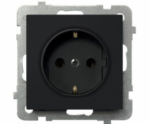 Ospel Socket Sonata single schuko černá metalíza (GP-1RS/...