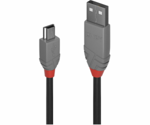 Lindy USB-A - miniUSB USB kabel 2 m šedý (36723)