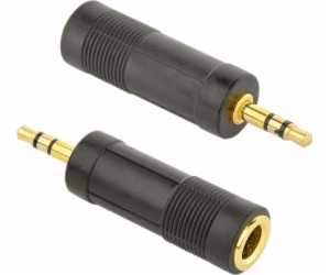 AV adaptér Gembird Jack 3,5 mm – Jack 6,3 mm černý (A-6,3...