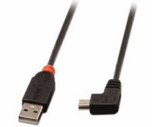 Lindy USB-A - miniUSB USB kabel 0,5 m černý (31970)