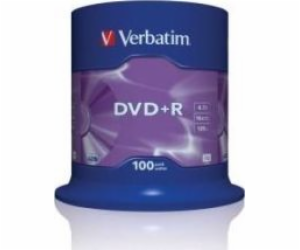 Verbatim DVD+R 4,7 GB 16x 100 kusů (43551)