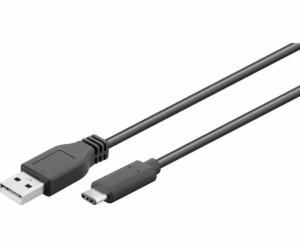 Goobay USB-A - USB-C USB kabel 1 m černý (55468)