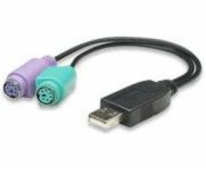 Manhattan USB adaptér – PS/2 x2 černý (179027)