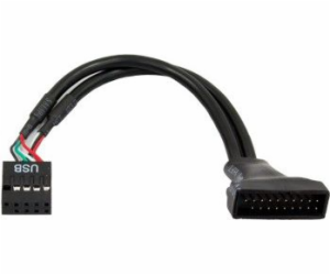 Chieftec USB 19 pin – USB 9 pin, 0,1 m, černý (kabel-USB3T2)