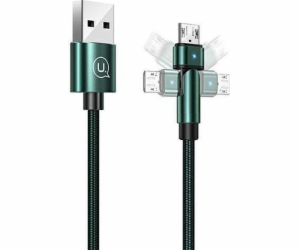 Usams USB-A - microUSB USB kabel 1 m Zelený (6958444929293)