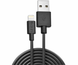 Lindy USB-A – Lightning kabel 3 m černý (31322)