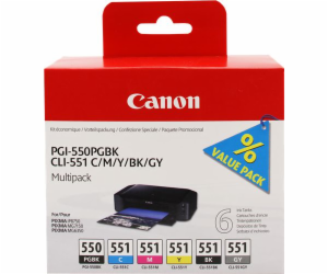 Inkoust Canon PGI-550/CLI-551 / 6496B005 (azurová, purpur...