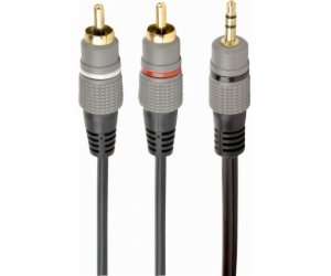 Gembird Jack 3,5 mm - RCA (Cinch) kabel x 2 10 m šedý (CC...