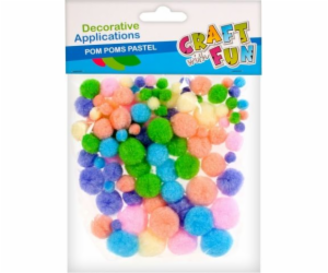 Craft with Fun Decorative Pompom Pastel (MQ 003)