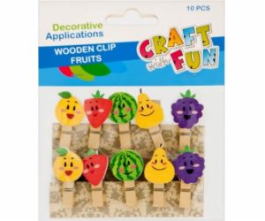 Craft with Fun CF DECORATION DEK DREW CLIP FRUITS 10KS 20...