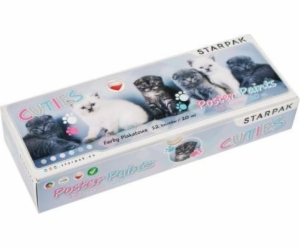 Starpak Poster paints 12col/20ml Cuties cats