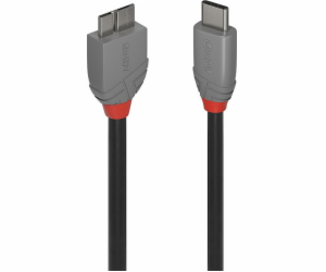 Lindy USB-C - micro-B USB kabel 0,5 m Černo-šedý (36620)