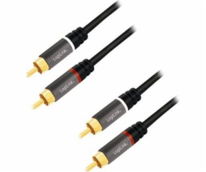 LogiLink RCA (Cinch) x2 - RCA (Cinch) x2 kabel 1m černý (...