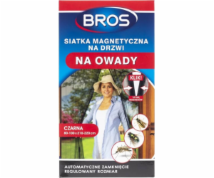 Bros Bros Magnetická síť na dvířka proti hmyzu, černá, 10...