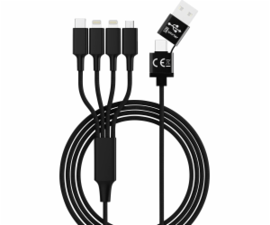 Smrter USB kabel USB-A - USB-C + microUSB + 2x Lightning ...