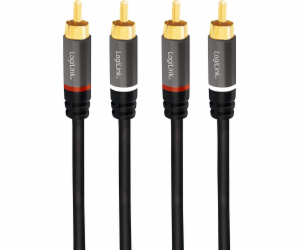 LogiLink RCA (Cinch) x2 - RCA (Cinch) x2 kabel 5m černý (...