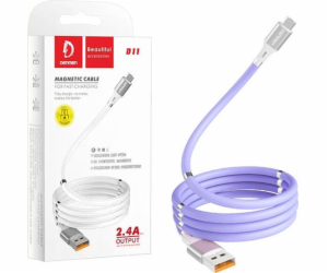 Denmen USB-A – USB-C kabel USB 1 m fialový (29364)