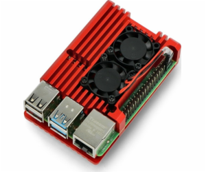 JustPi JustPi skříň pro Raspberry Pi 4B - hliníková se dv...