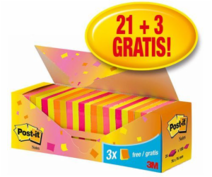 Post-it Pad 654-NP24 76 x 76 mm, barevný, 24 kusů po 100 ...