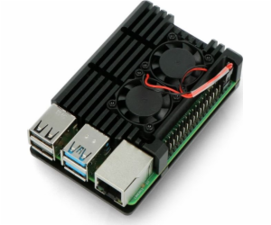 JustPi Case se dvěma ventilátory Raspberry Pi 4B (LT-4B02)