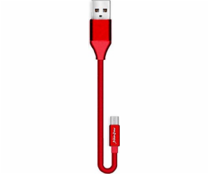 Nafumi USB-A - microUSB kabel 0,3 m červený (25905)