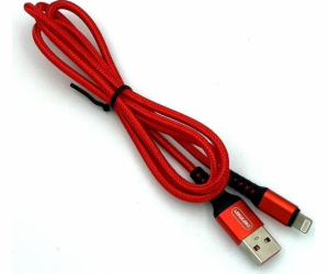 Denmen USB-A - microUSB USB kabel 1 m červený (29354)