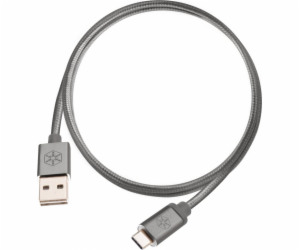 SilverStone USB-A - USB-C USB kabel 1 m šedý (52028)