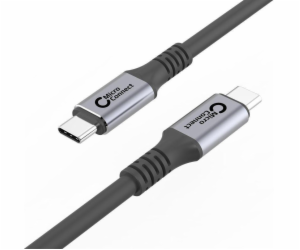 MicroConnect USB kabel USB-C – USB-C 2 m černo-stříbrný (...