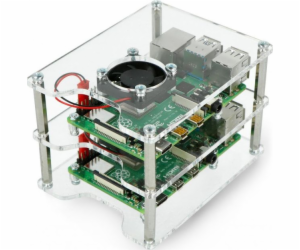 Gravlaser Housing se dvěma ventilátory 2x Raspberry Pi 2B...