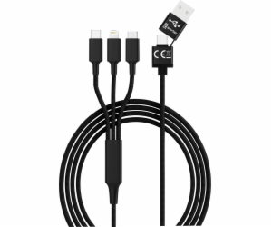 USB kabel USB-A + USB-C - USB-C + microUSB + Lightning 1,...