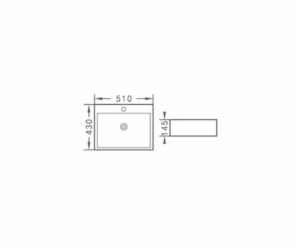 Umyvadlo DOMOLETTI ACB8207, 510×430 mm