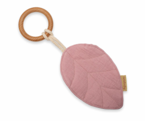 Kousátko s listy pro děti New Baby Leaf pink